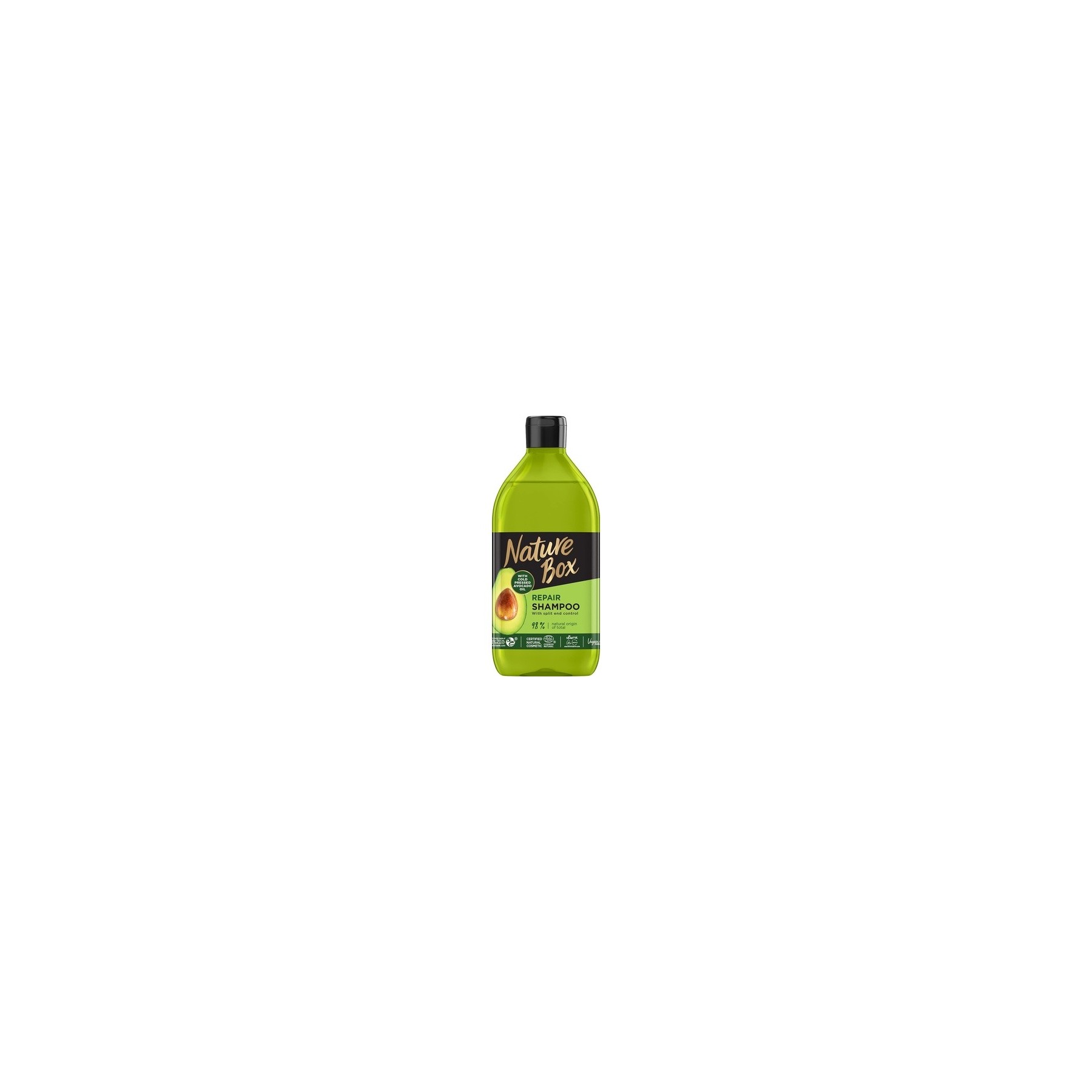 Nature Box Repair Shampoo 385ml - Cold-Pressed Avocado Oil - Repairs Damaged Hair and Smooths Split Ends - Vegan Formula