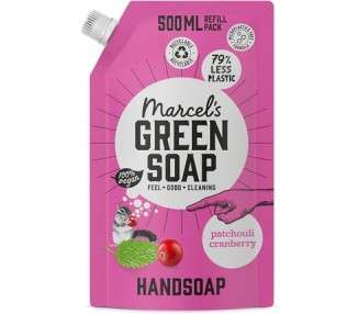 Marcel's Green Soap Hand Soap Refill Patchouli & Cranberry 500ml