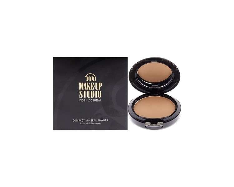 Make-Up Studio Professional Compact Mineral Face Powder Foundation Cinnamon 0.32 Oz with Mirror and Sponge