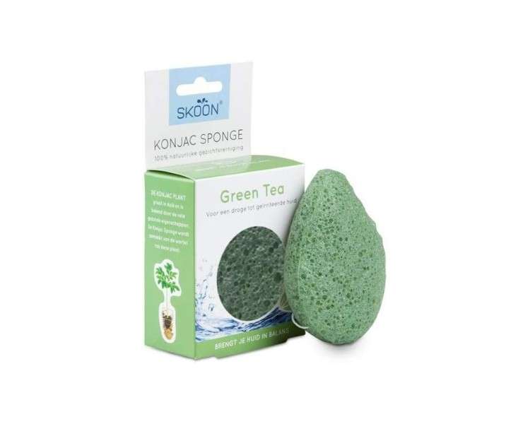 Skoon Konjac Sponge Green Tea Organic