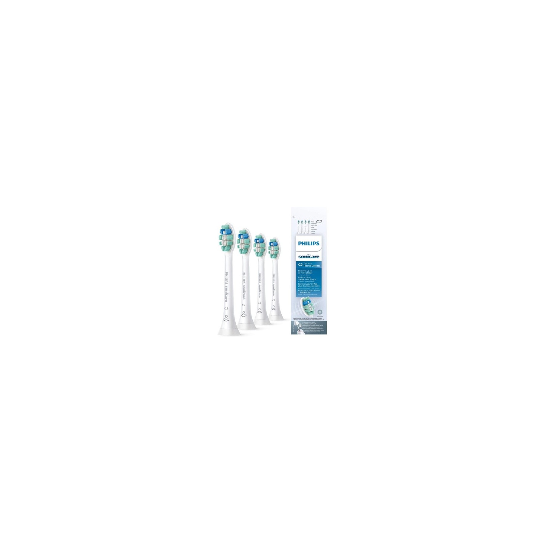 Philips Sonicare Original C2 Optimal Plaque Defence 4 Pack in White Model HX9024/10