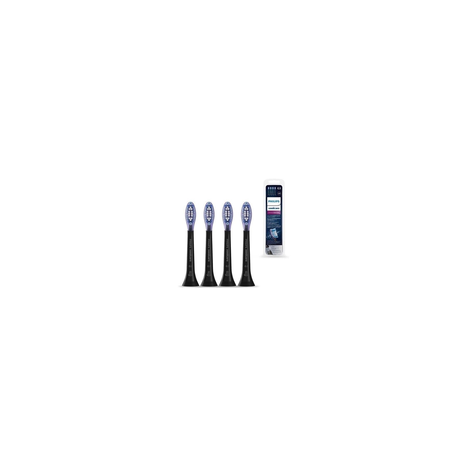 Philips Sonicare G3 Premium Gum Care HX9054 4 Toothbrush Heads - Colour: Black