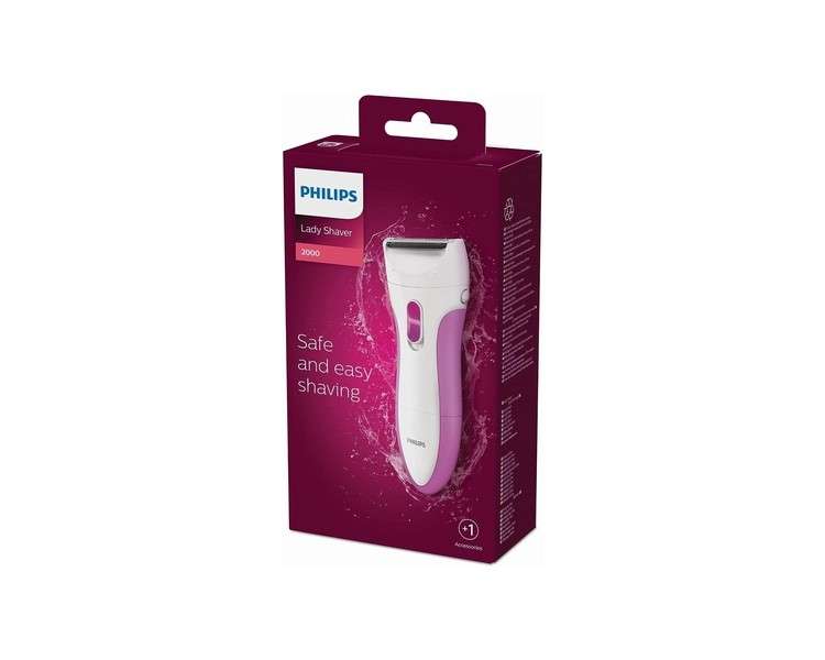 Philips HP6341 Battery Ladyshave Wet and Dry Single Foil Pink