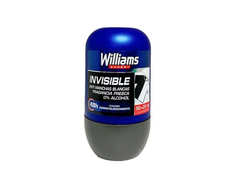 Williams Invisible 48H Deodorant Roll-On 75ml