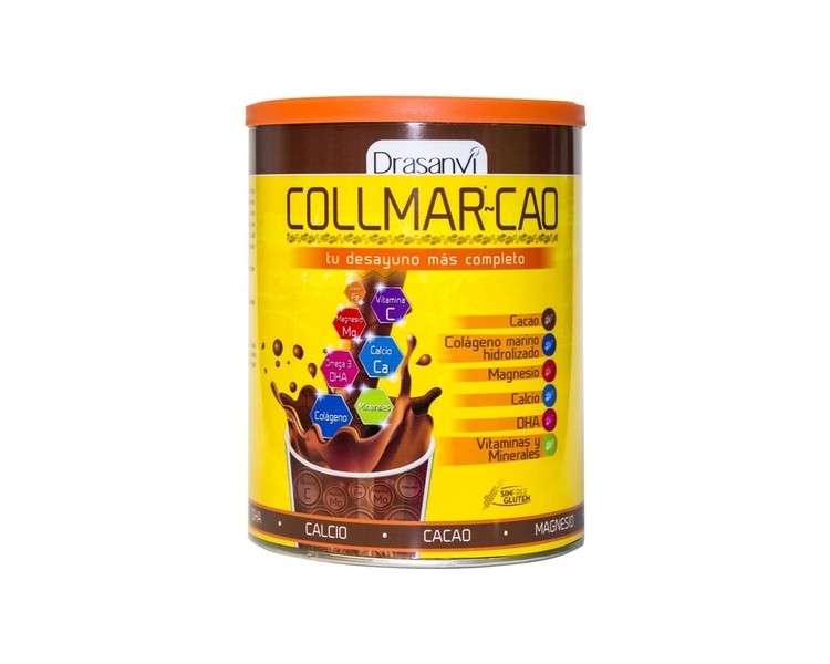 COLLMAR Cao Drasanvi Hydrolyzed Marine Collagen with Cocoa, DHA, Magnesium and Calcium 300g