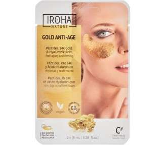 Iroha Nature Extra Firmness Foil Sheet Eye Patches 24K Gold Divine 1 Use