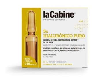 La Cabine Pure Hyaluronic 10 Ampoules of 2ml - Pack of 5