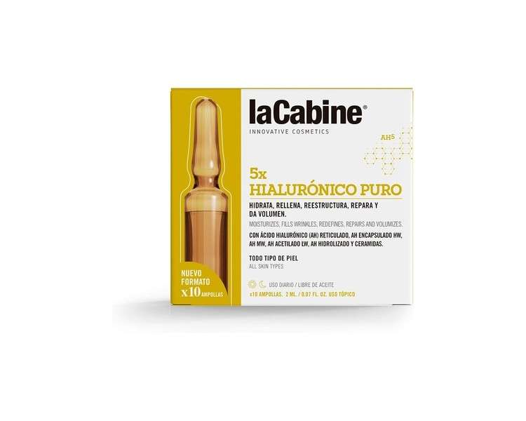 La Cabine Pure Hyaluronic 10 Ampoules of 2ml - Pack of 5