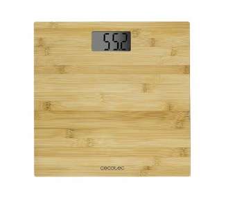 Cecotec Digital Personal Scales with High Surface Precision 9300 Healthy and Bamboo Platform LCD Display 180g - Wood