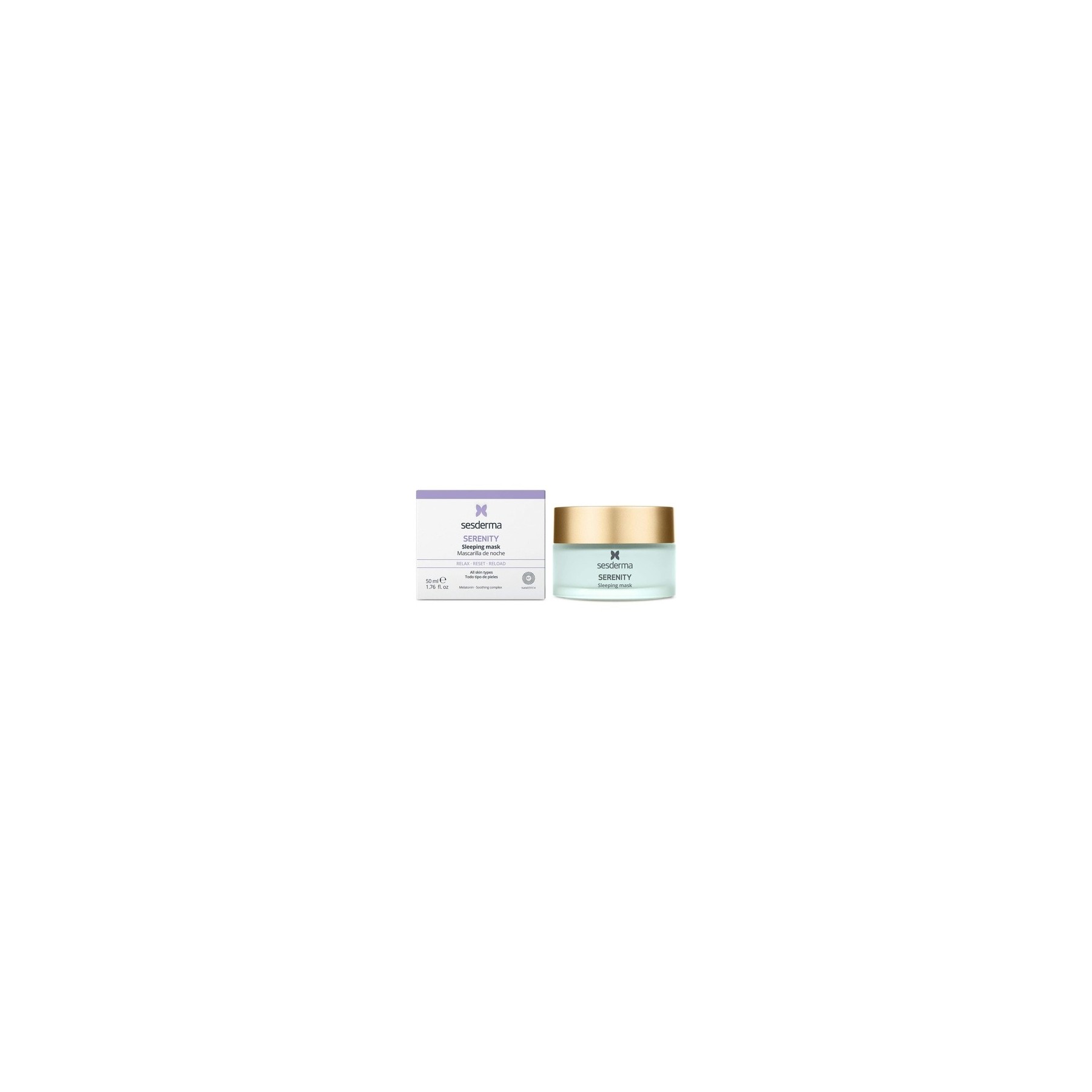 Sesderma Serenity Overnight Mask Provides Glowing Effect on Face Neck and Décolleté 50ml