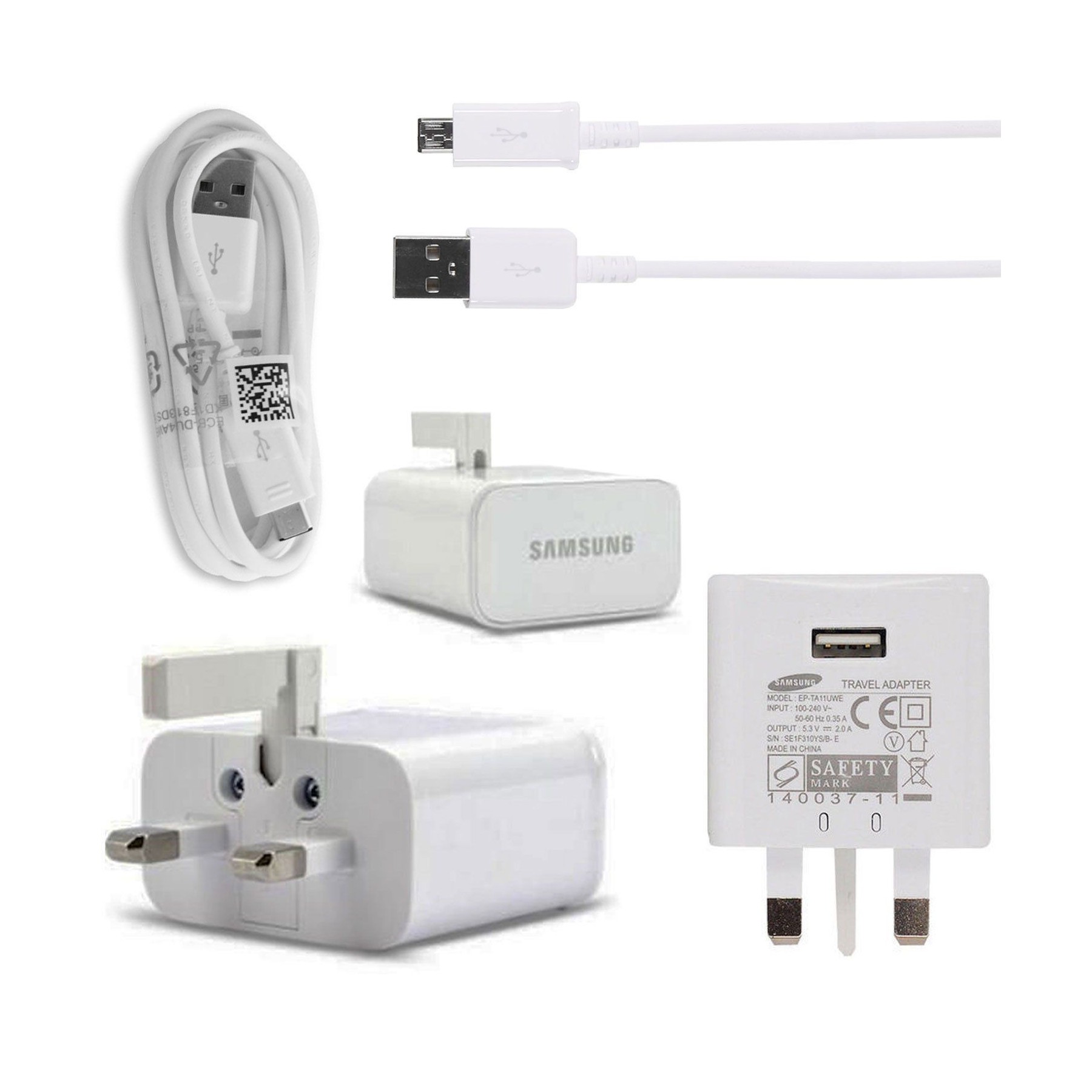 Genuinne Samsung EP-TA20UWE Adaptive Fast Charger & USB Cable For Galaxy Phones