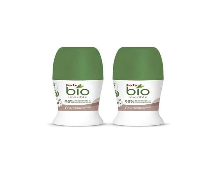Byly Bio Natural 0% Invisible Deodorant Roll On 50ml