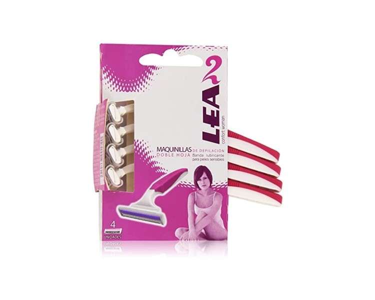Lea Women Premium 2 Blade Disposable Razor for Smooth Shave