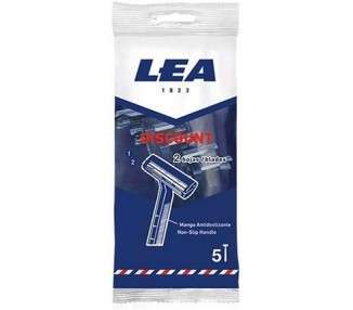 Lea Discount Men's Disposable Razor with 2-Blade System 5 Count