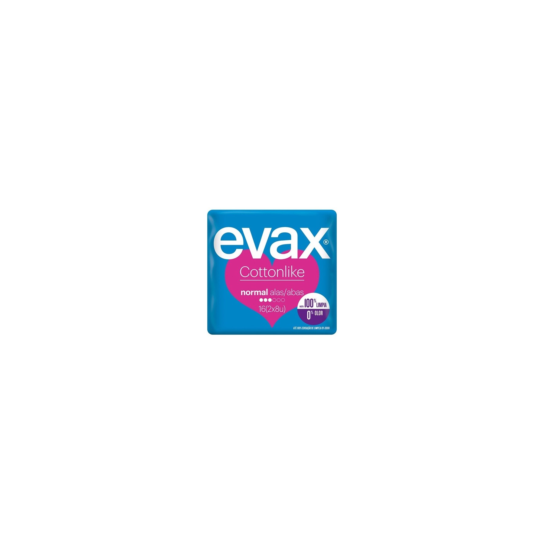 EVAX Cottonlike Normal Plus Sanitary Pads with Wings 16 Count