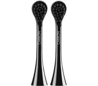 Curaprox Hydrosonic Black is White Carbon Whitening Brush Heads 2 Pieces