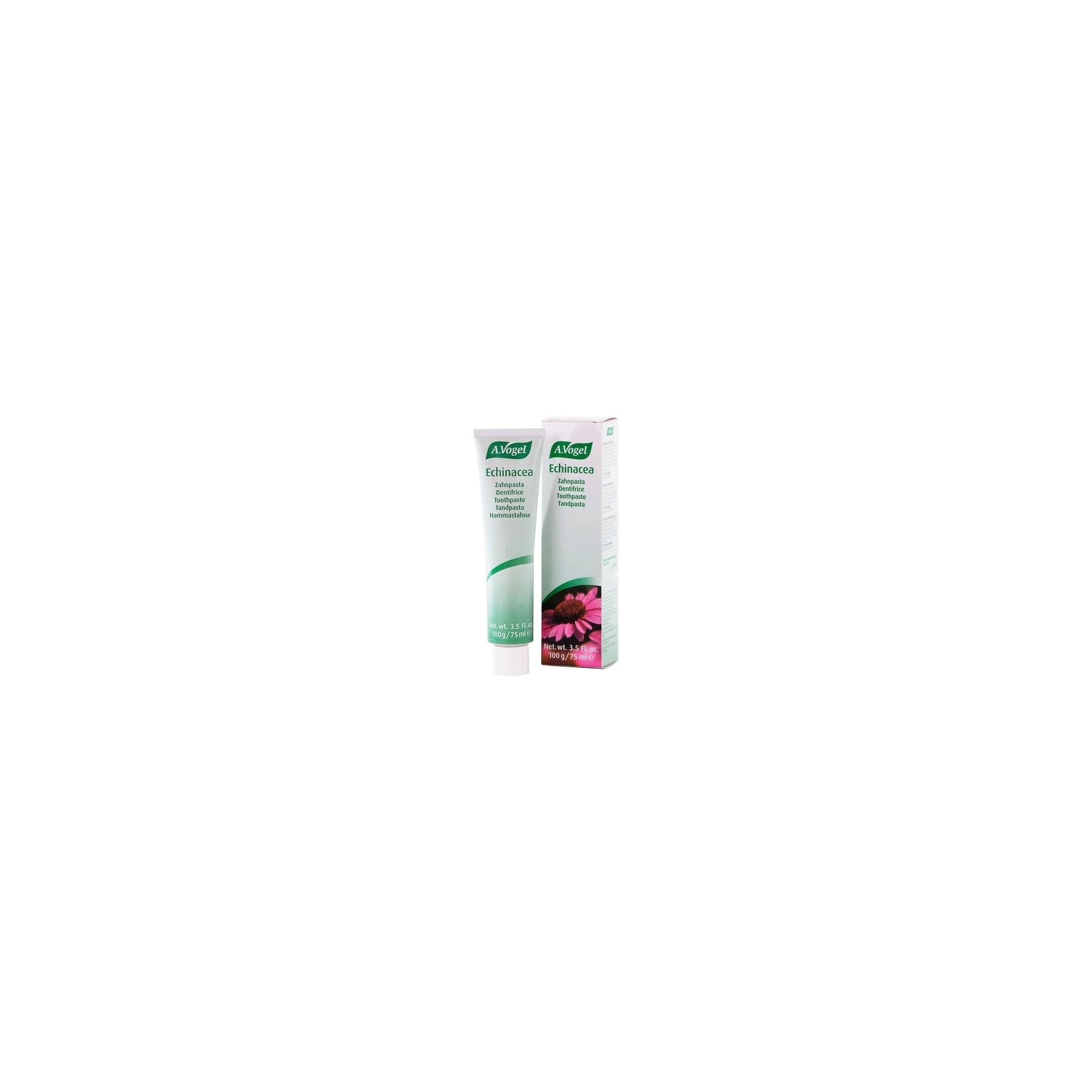 A.Vogel Herbal Echinacea Toothpaste Organic Fluoride-free Toothpaste with Fresh Extracts of Echinacea Liquorice and Eucalyptus 100g
