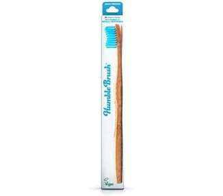 The Humble Co. Bamboo Toothbrush Blue Medium Bristles Biodegradable Eco-Friendly Vegan Dentist Approved