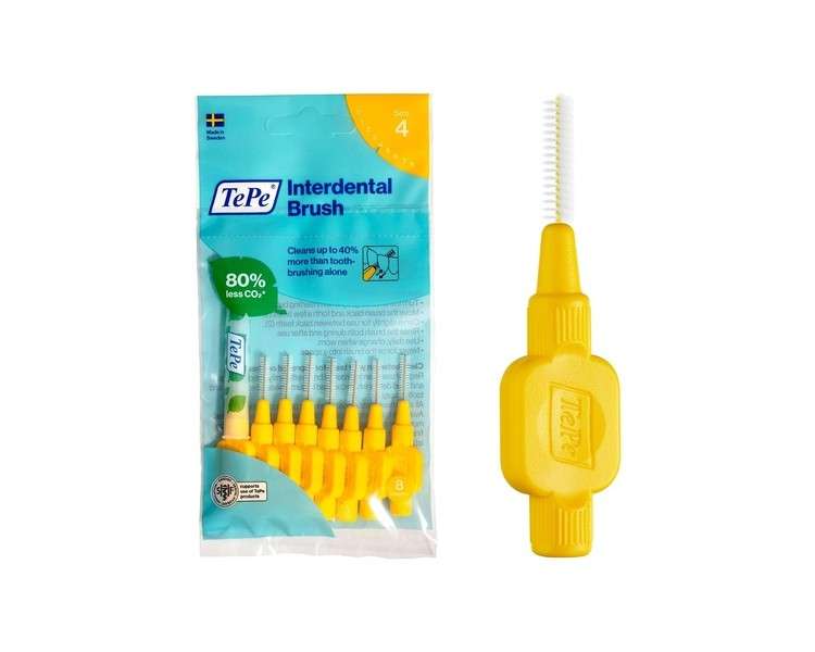 TePe Interdental Brush Original Yellow 0.7mm/ISO 4 8pcs