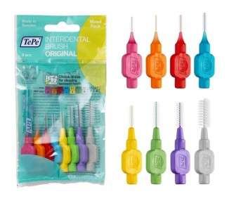 TePe Interdental Brushes Original Mixed Pack Size 0-7 8 Count