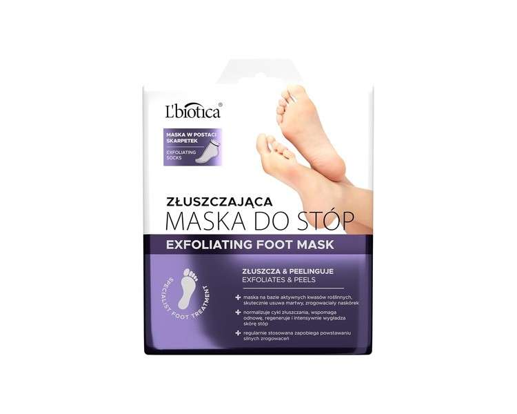 L'biotica Foot Mask with Callus Removal and Peeling Effect 40ml