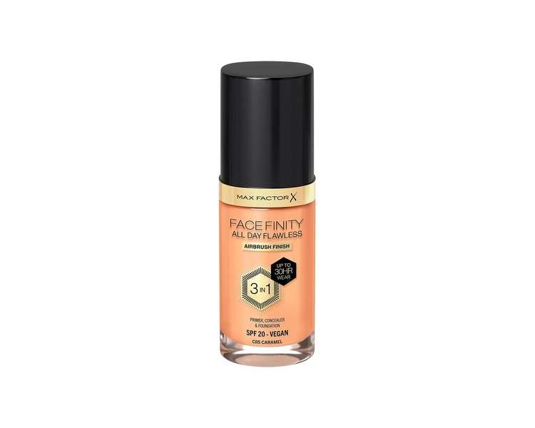 Max Factor Facefinity 3-in-1 All Day Flawless Liquid Foundation SPF 20 85 Caramel 30ml