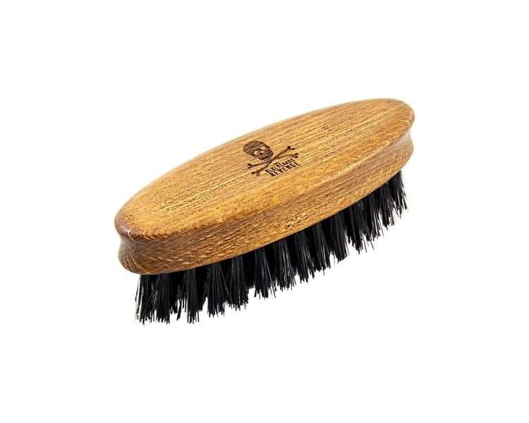 The Bluebeards Revenge Vegan Travel Beard and Moustache Brush for Men Engraved Beech Wood Handle with Animal Free Synthetic Bristles