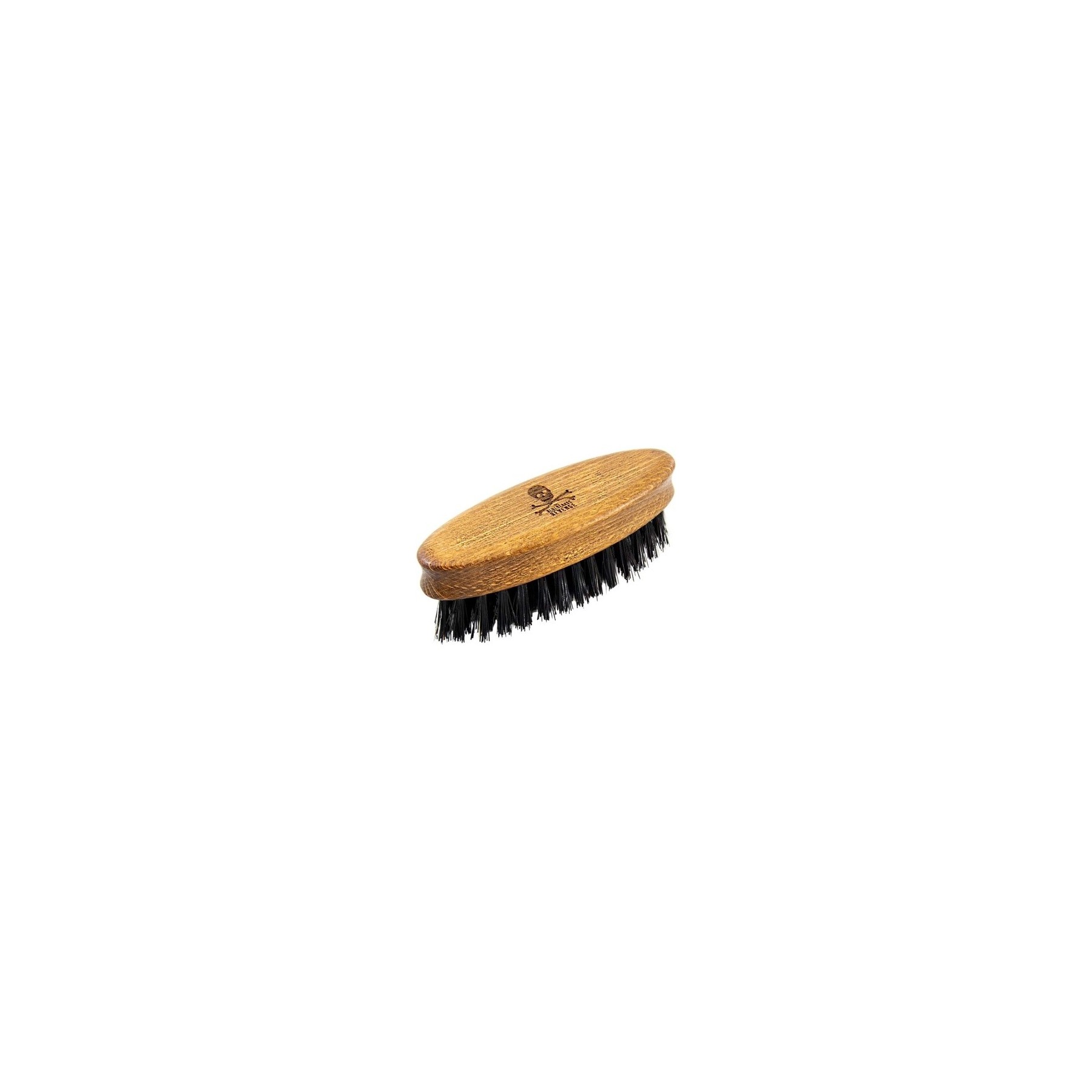 The Bluebeards Revenge Vegan Travel Beard and Moustache Brush for Men Engraved Beech Wood Handle with Animal Free Synthetic Bristles