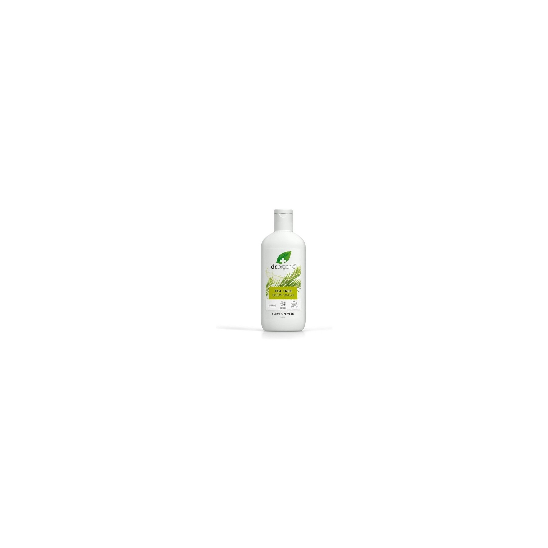 Dr Organic Tea Tree Body Wash Natural Vegan Cruelty Free Paraben & SLS Free Eco Friendly Recyclable Packaging for Women & Men Palm Oil Free 250ml