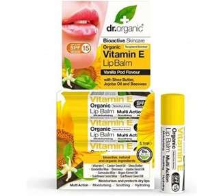 Dr Organic Organic Vitamin E Lip Balm Natural Vegetarian Cruelty Free Paraben and SLS Free 7ml