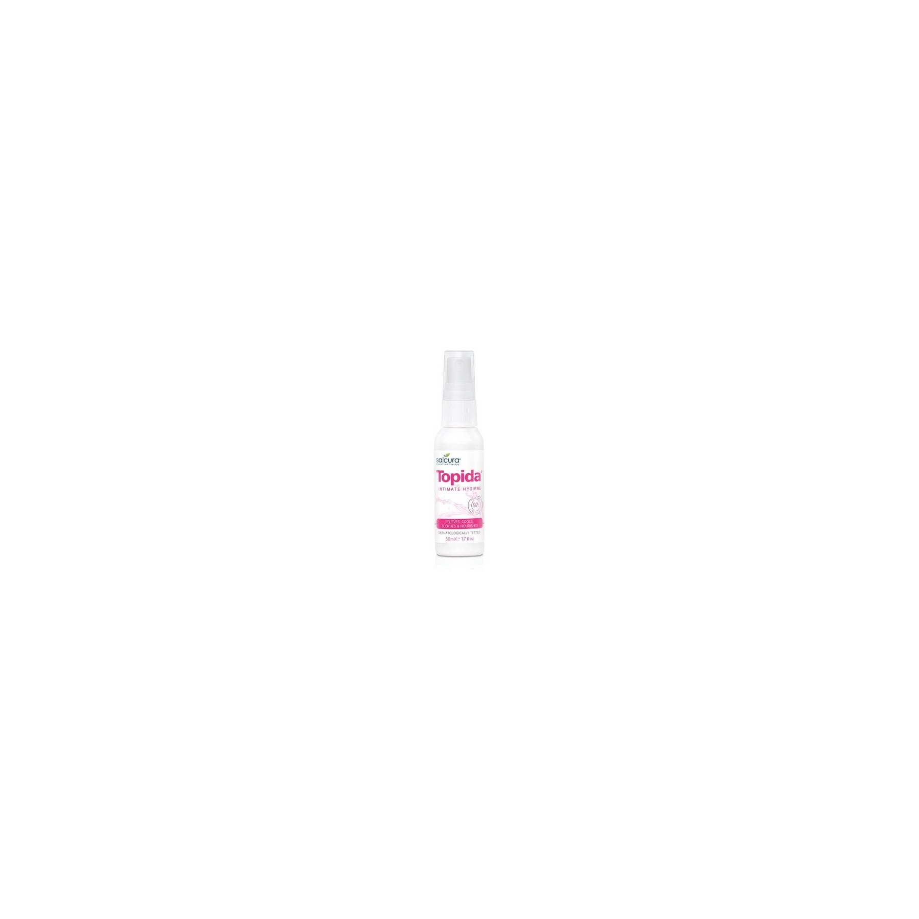 Salcura Topida Essential Oil Intimate Hygiene Spray with Safflower, Rosehip, and Vitamin E 50ml