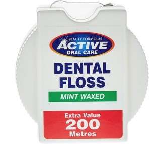 Beauty Formulas Active Oral Care Mint Waxed Dental Floss 200m
