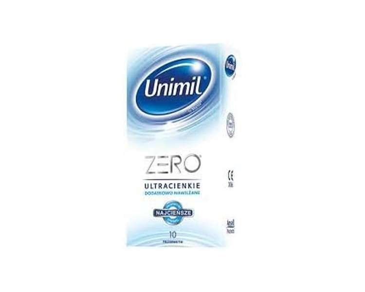 Unimil ZERO Extra Thin Condoms for Enhanced Sensation and Pleasure - Black