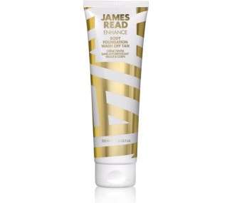 JAMES READ Body Foundation Wash Off Tan for Face & Body 100ml Medium Natural Tan Airbrushed Finish Water-Resistant Formula Lasts up to 24 Hours