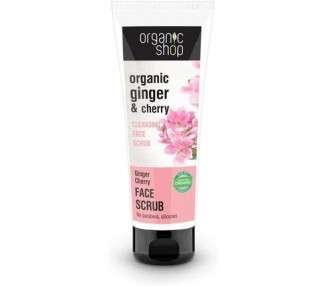 Organic Shop Cleansing Face Scrub Ginger Cherry 75ml