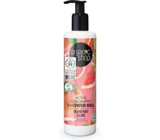 Organic Shop Active Invigorating Shower Gel Grapefruit & Lime 280ml