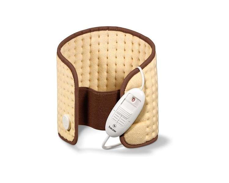 Beurer HK 49 Cosy Abdomen/Back Heating Pad with Wide Elastic Band for Comfortable Fit and Three Temperature Settings Beige