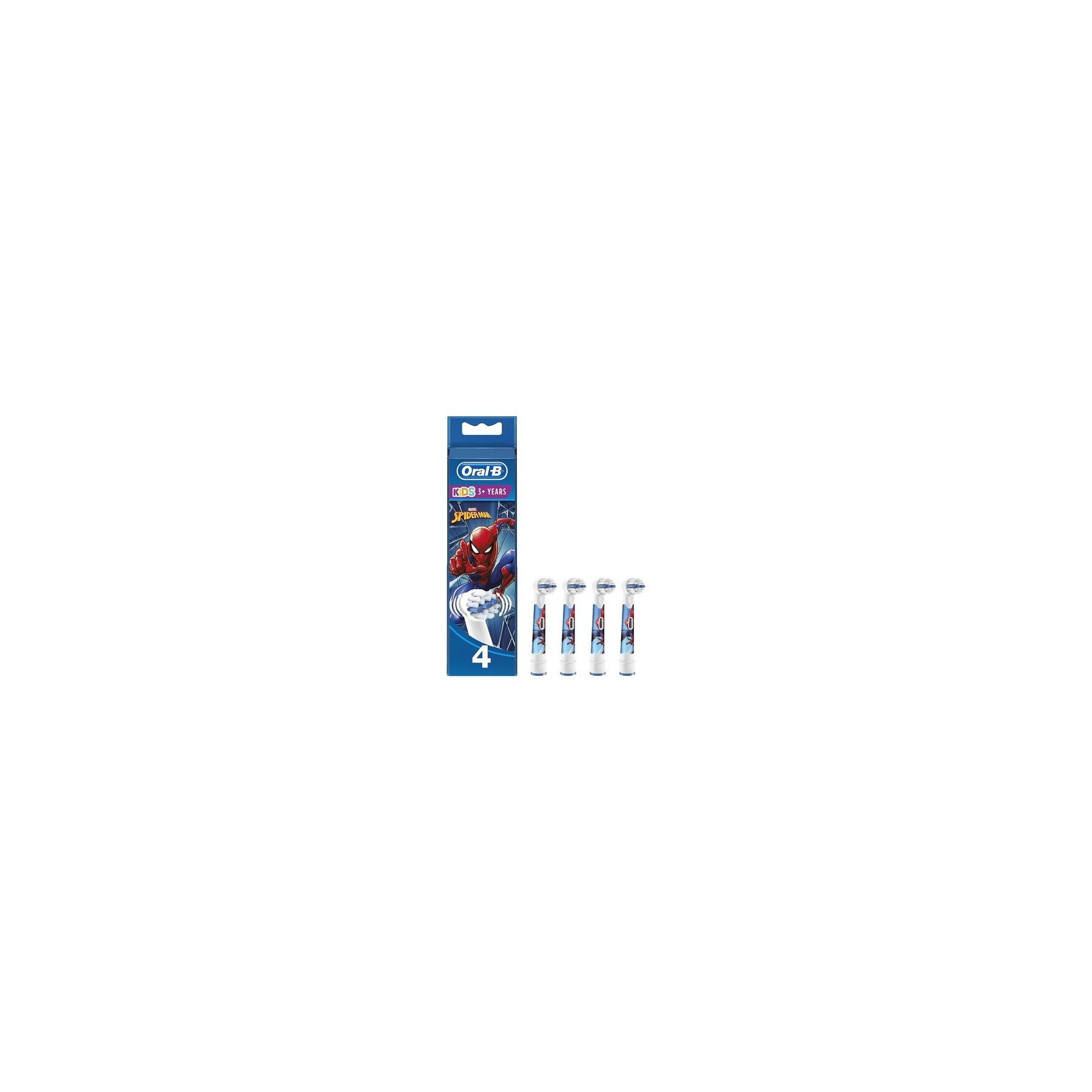 Oral-B Kids Spiderman Electric Toothbrush Replacement Heads for Children 3+ Extra Soft Bristles
