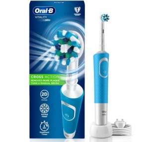 Oral-B Vitality 100 Crossaction Rechargeable Electric Toothbrush Blue