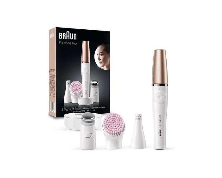 Braun Face Spa Pro 3-in-1 Facial Epilator Cleansing & Skin Toning Device