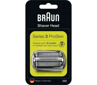 Braun Series 3 ProSkin Electric Shaver Replacement Head 32S Silver