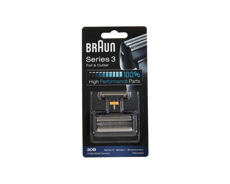 Braun Series 3 Electric Shaver Replacement Foil and Cutter 30B Black