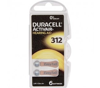 Duracell ActivAir 312 MF Hearing Aid BL066 - Pack of 6