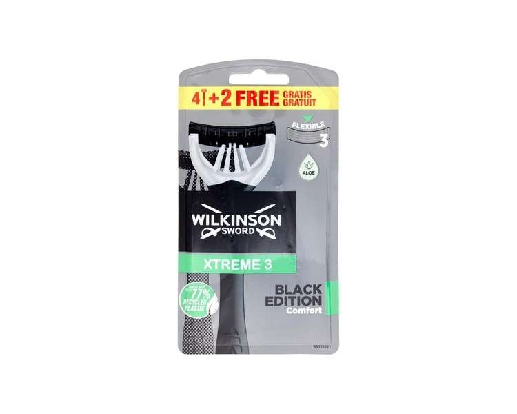 Wilkinson Sword Xtreme 3 Black Edition Comfort Men's 6 Disposable Razors