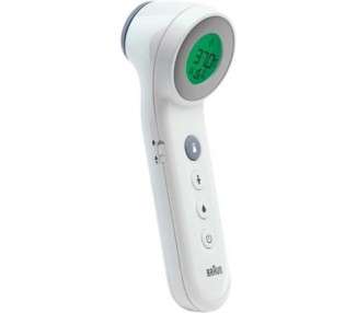 Braun No Touch + Touch Thermometer with Age Precision PositionCheck Dual Technology Safe Hygienic Fast Clinically Accurate Easy to Use for All Ages BNT400