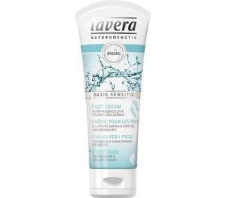 Lavera Basis Sensitiv Foot Cream with Healing Clay and Organic Macadamia 75ml