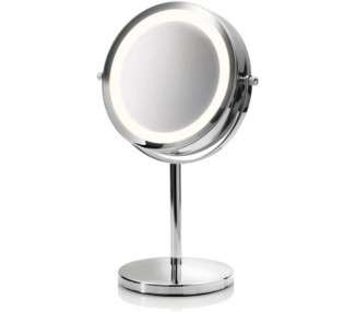 Medisana CM 840 Round Cosmetic Mirror with LED Lighting and 5x Magnification 360° Swivel