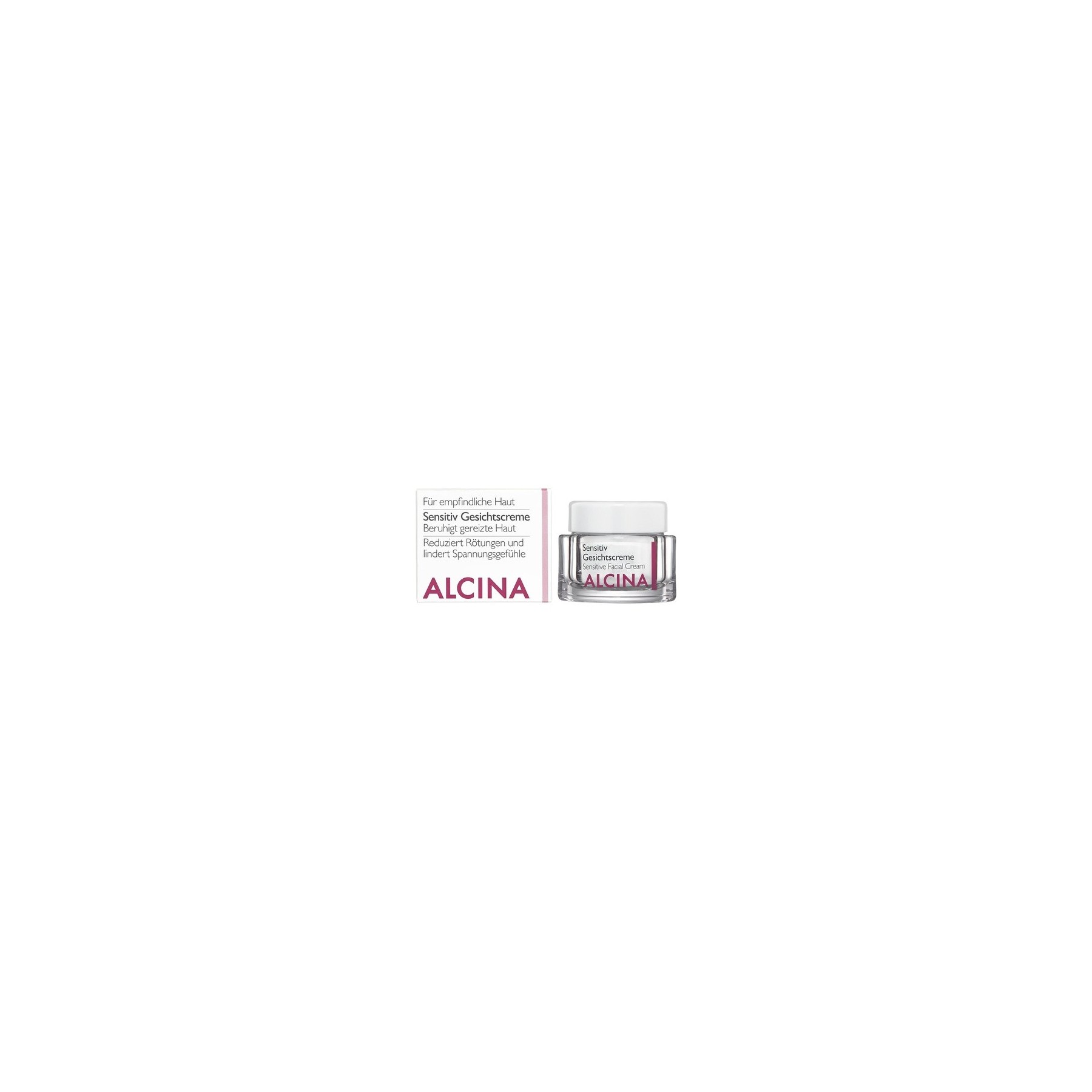 Alcina Sensitive Face Cream 50ml Soothes Irritated Skin and Relieves Tightness - Unperfumed Suitable for Fragrance Allergies