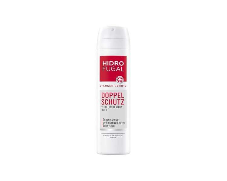 Hidrofugal Double Protection Spray 150ml Strong Anti-Perspirant Protection Against Stress and Heat-Related Sweating Deodorant Spray for Strong Protection Without Ethyl Alcohol