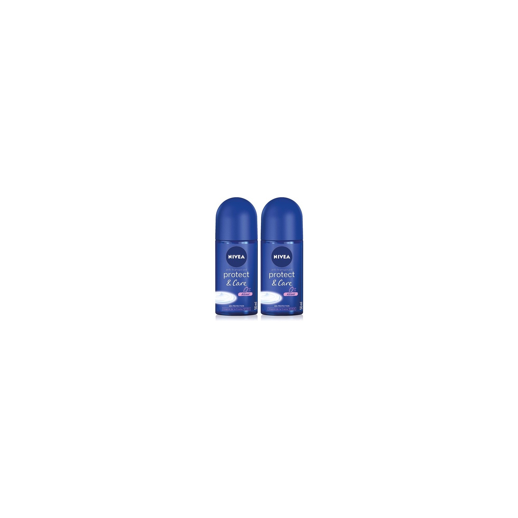NIVEA Protect & Care Roll-On Deodorant 50ml - Pack of 2